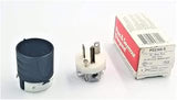 Pass & Seymour PS5366-X 3 Wire 2 Pole Angled Polarized Extra Hard Use Grade Straight Blade Plug 125 Volt AC 20 Amp NEMA 5-20P Black/White