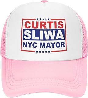 Curtis Sliwa for NYC Mayor Trucker Hat New York City 2026 Election Hats Adjustable Mesh Back Baseball Cap