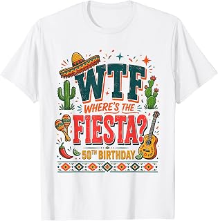 Turning 50 Fiesta Birthday Party Graphic T-Shirt