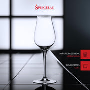 4 Piece Authentis Digestive Wine Glasses by Spiegelau – set of 4, 6 fluid_ounces, Crystal, Clear, Pack of 4