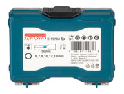6 Piece Impact Black Nutsetter Set by Makita – One Size, Alloy Steel, Pack of 6, Model E-15768