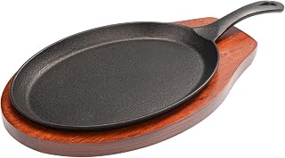 CAC China FSSC-2 Fajita Skillet Set Cast Iron 2-PC