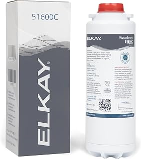 Elkay Genuine WaterSentry 51600C High Capacity Replacement Filter | NSF/ANSI Certified, 6,000 Gallons, Reduces Lead & Microplastics, ezH2O Enhanced Bottle Fillers
