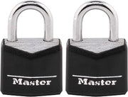 Padlock, Covered Aluminum Lock, 3/4 in. W, Black, 1-Pack, 2-Count by Master Lock – 2 Count (Pack of 1), Aluminum, Black, Model 121T