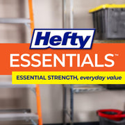 Essentials 30 Gallon Trash Bags by Hefty – 56 Count (Pack of 1), 30.0 gallons, PE, Black, Model E89066PR