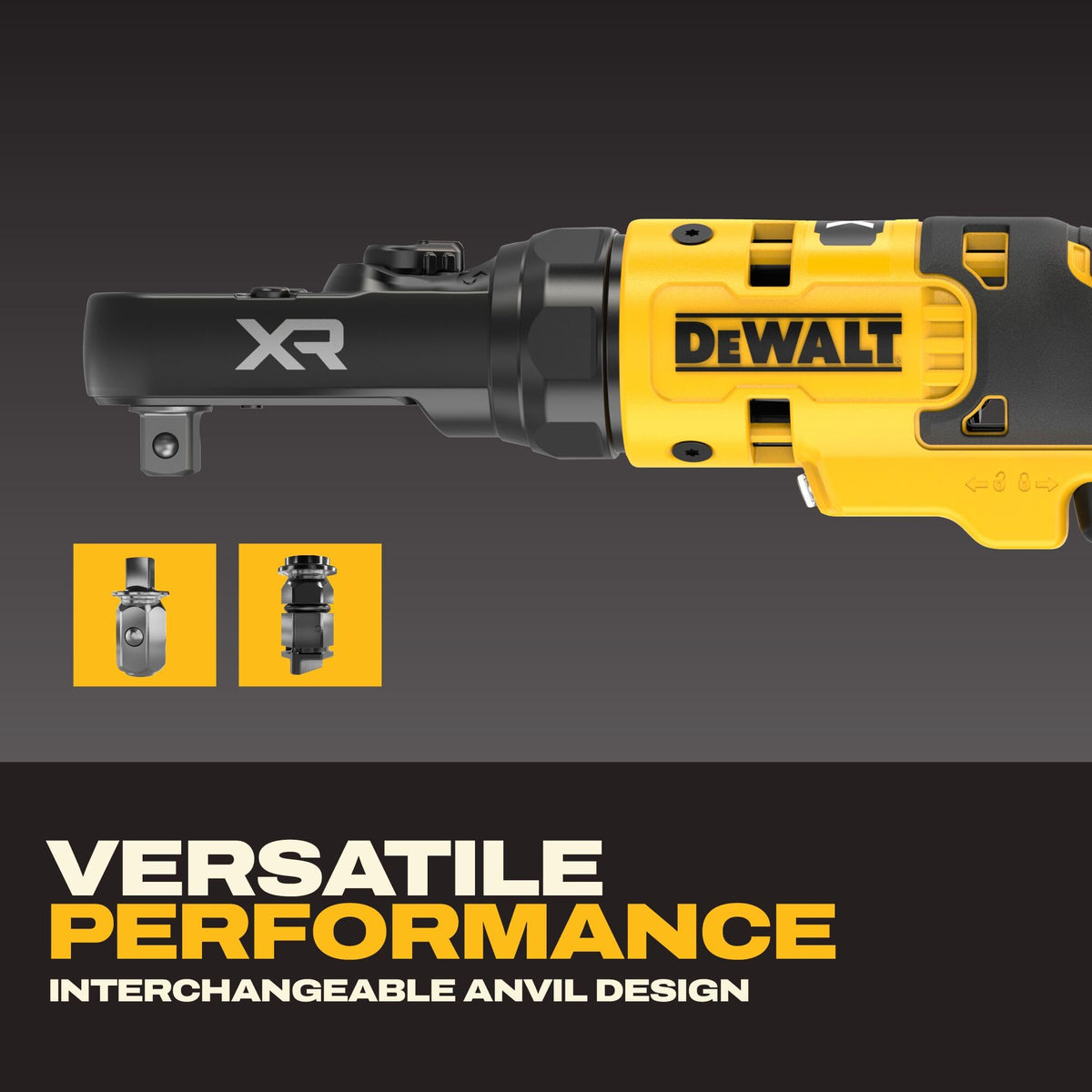 Replacement Hex Anvil for DCF520 Ratchet by DEWALT – Black, Yellow, Model DCFA5203