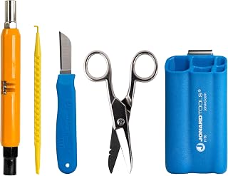 Jonard Tools TK-50 5 Piece Telecom Installer Kit with Can Wrench, Splicing Knife, Scissors, Probe Pick, and Tool Pouch