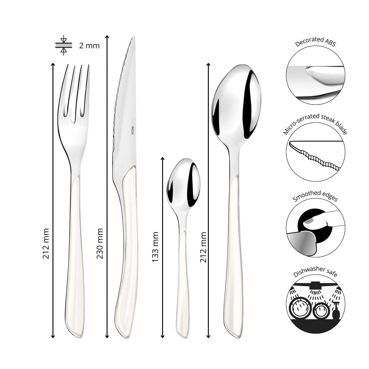 Amefa White / Modern / 1 Flatware Sets