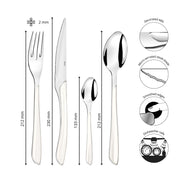 Amefa 32 Piece Cutlery Set for 8 People / White / Modern Flatware Sets