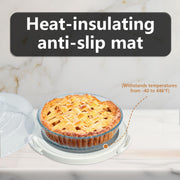 Tmrioplep Pie Carrier with Lid and Handle, 12 Inch, 2 Pack, Grey