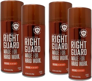 Right Guard Deodorant Spray Original - Made For Hard Work - 8.5 oz, Pack of 4