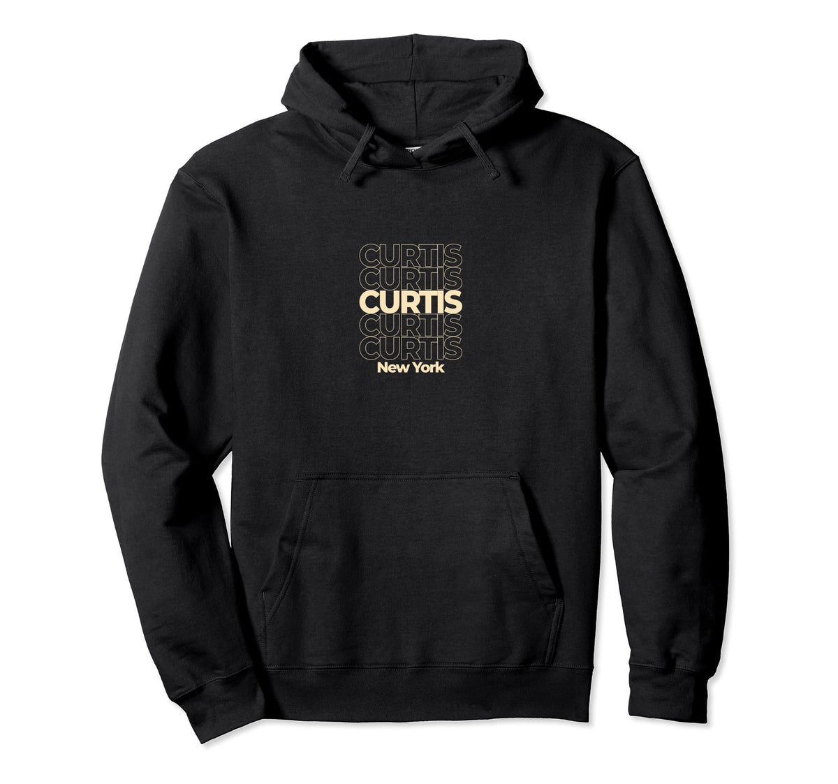 Vintage Curtis by Curtis, NY Retro Repeating City – Polyester, Black, Model 0SZHJS7YR86