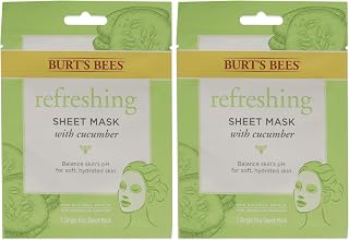 Burt's Bees Refreshing Sheet Mask - Cucumber Unisex 1 Pc, (60192) (Pack of 2)