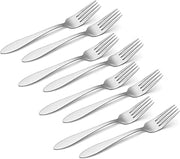 Oneida Taylor Everyday Flatware Dinner Forks, Set of 8, 18/0 Stainless Steel, Silverware Set, 1.5 x 3.75 x 8.6 inches (Pack of 12)