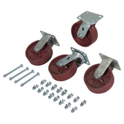 Ductile Stl Caster Kit 6x2 8K Cap by Vestil – One Size, Blend, Multi, Model D-CK4-SC6-2HD