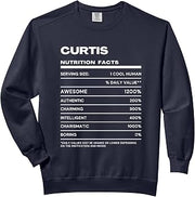 Curtis Nutrition Facts Name Comfort Colors Adult Sweatshirt