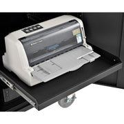 Mobile LCD Console Computer Cabinet for 21" Diagonal by Global Industrial – Steel, Black, Model 273115BK