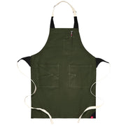 Red Kap Olive / 22W x 34L / Flex Strap Utility Bib Apron Girls