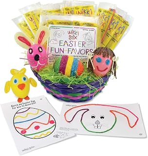 WikkiStix Easter Fun Paks, 50 Fun paks with 8 Wikki Stix and an Easter Activity Sheet, Made in The USA!