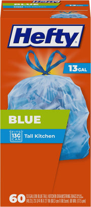 Hefty 60 Count (Pack of 6) / Blue / 1 Trash Bags
