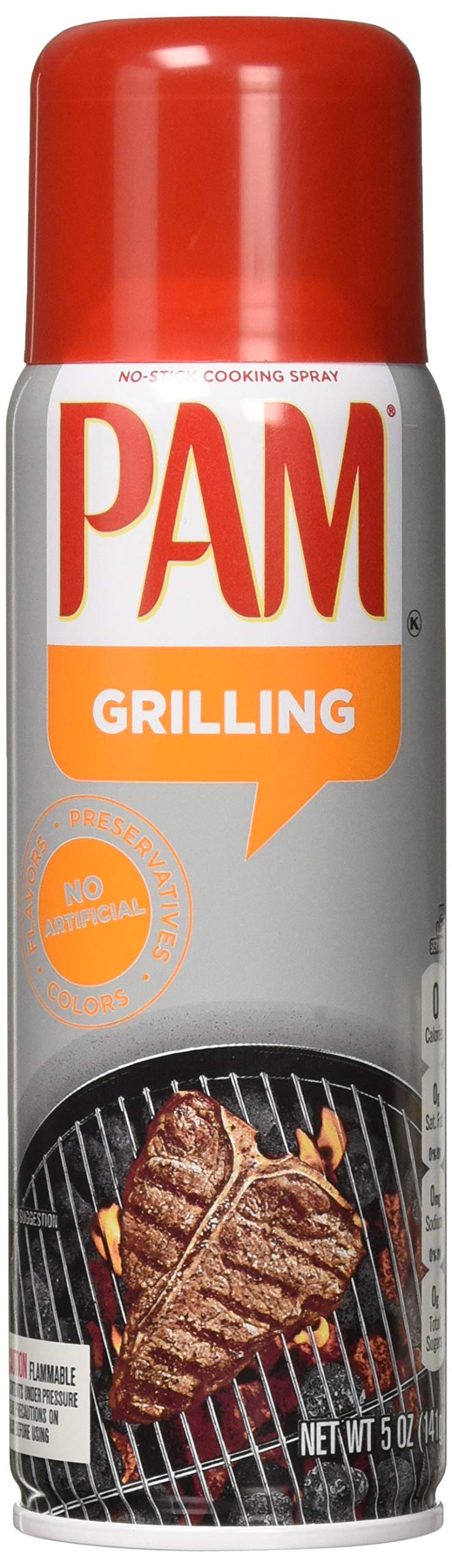 COOKING SPRAY FOR GRILLING 6 PACK by PAM – 5 Ounce (Pack of 6), Pack of 6, Model PAM1004/100/101