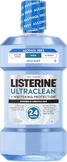 Listerine Ultraclean Alcohol-Free Mouthwash, Mild Mint, 33.8 fl. oz/1L
