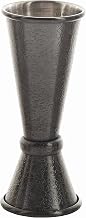 TableCraft 10561 Japanese Jigger, 1 oz. & 1.5 oz., 1-13/16" Dia. x 4-3/8"H, Black Acid Etch Finish, 18/8 Stainless Steel