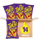 Fuego Rolled Spicy Tortilla Chips by Takis – 9.9 Ounce (Pack of 14)