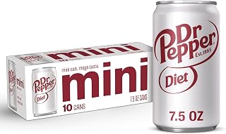 Diet Dr Pepper Soda, 7.5 fl oz mini cans, 10 pack