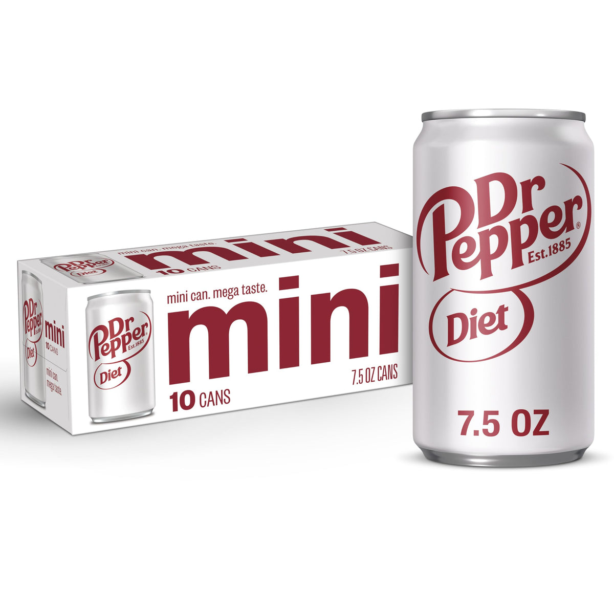 Diet Soda by Dr Pepper – 7.5 Fl Oz (Pack of 10), Rich Brown, Pack of 10