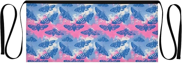 Kitchen Apron Death's Head Moth | Unisex Server Apron with 3 Pockets, Adjustable for Waiters, Gardeners, Kitchen, BBQ, Painting and Restaurant Work
