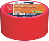 Shurtape PC 009 Contractor Grade, Co-Extruded Cloth Duct Tape, For Packaging, Sealing, Repairing, Waterproofing and Holding Plastic Sheeting, Indoor/Outdoor, 72mm x 55m, 9mil, Red, 1 Roll (152377)