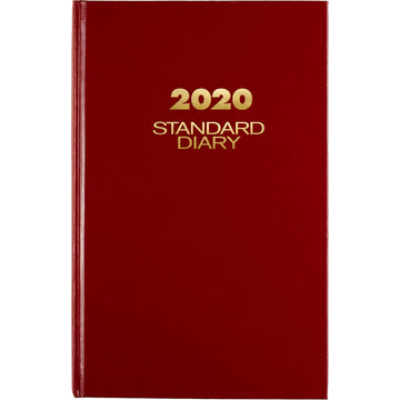 Standard Diary Recycled Daily Diary by AT-A-GLANCE – 7.625 x 12.375 inches, Red, Model SD376-13
