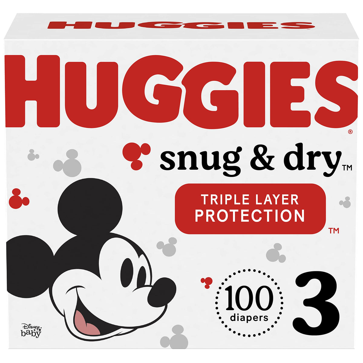 Snug & Dry Diapers by HUGGIES – Size 3, rubber, White, Model 00036000515329