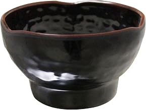 Thunder Group Tenmoku melamine dinnerware collection 10 oz, 4 1/2" wave rice bowl, comes in dozen