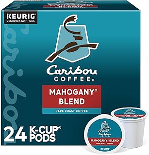 Caribou Coffee Single-Serve Coffee K-Cup® Pods, Mahogany, Carton Of 24