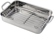 Cuisinart Chef's Classic Lasagna Pan with Roasting Rack, 14 Inch, Stainless Steel
