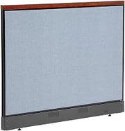 Global Industrial 60-1/4"W x 47-1/2"H Deluxe Office Partition Panel with Pass Thru Cable, Blue