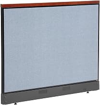 Global Industrial 60-1/4"W x 47-1/2"H Deluxe Office Partition Panel with Pass Thru Cable, Blue