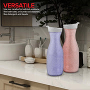 Plastic Juice Carafe with Lids Set of 72 32oz Clear Carafes for Drinks Water Milk Pantry Storage and Mimosa Bar by Stock Your Home – 32 ounces, Model Stock Your Home 3382_Case