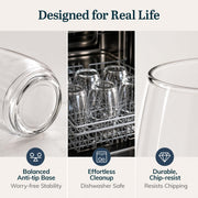 Libbey Red & White 12 / 12 Count / Stemless Wine Glasses