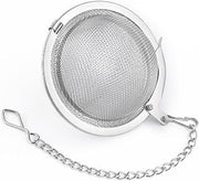 CAC Foodservice TEAB-2 Tea Ball Infuser SS W/Hooked Chain 2"