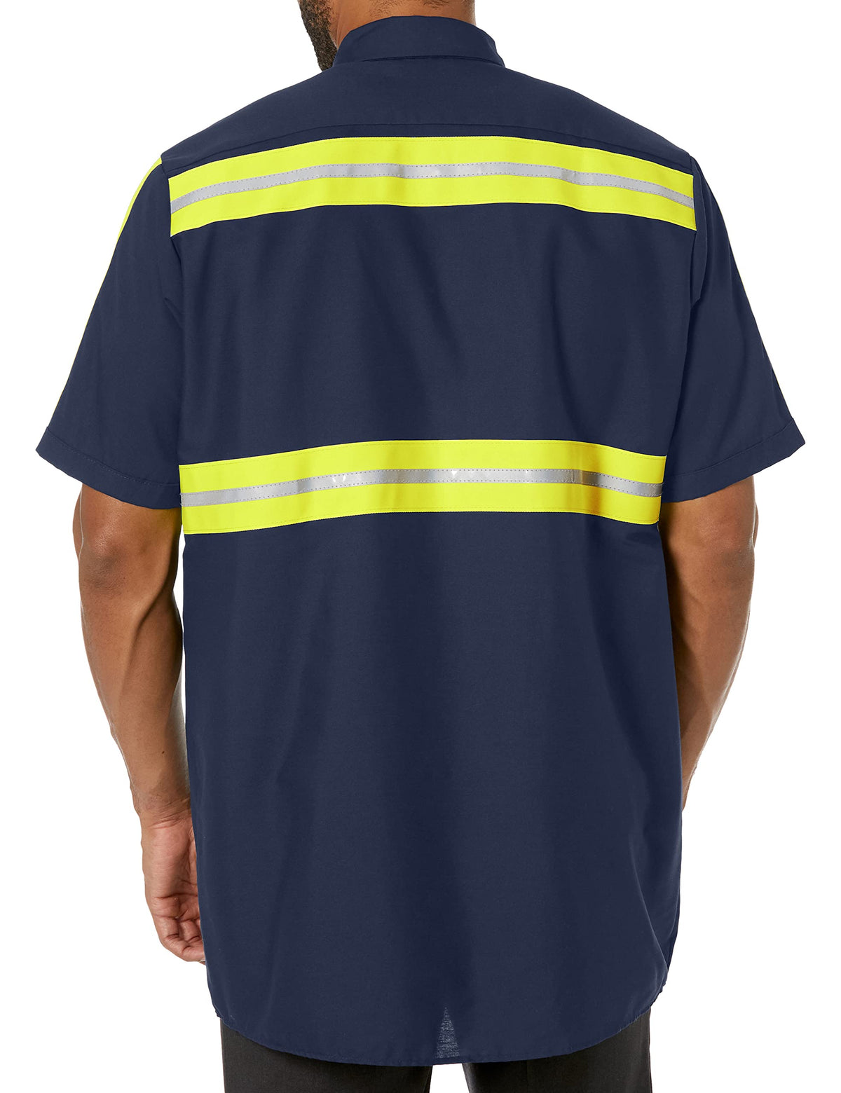Red Kap Large Tall / Navy With Yellow/Green Visibility Trim / Tall Tops