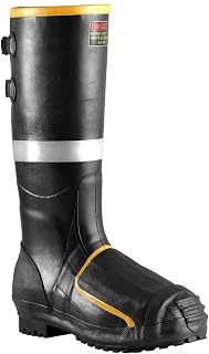 TINGLEY MB816B.08 Rubber Steel Toe Boot, 8, Black