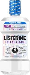 Listerine Extra Mild Alcohol Free Mouthwash, Total Care, 16.9 fl. oz/500 mL