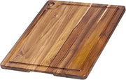 Teak Cutting Board - Square Board With Corner Hole And Juice Canal (8 x 8 x .75 in.) - By Teakhaus