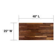 Blended Walnut Counter Top with Varnique Finish by John Boos – 48"L x 25"W, Walnut, Varnique Semi-Gloss, Pack of 192, Model WALKCT-BL4825-V