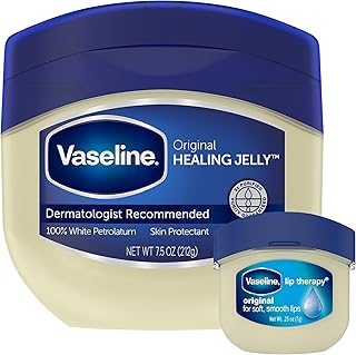 Vaseline Original Healing Jelly, Skin Protectant with 100% White Petrolatum + Lip Therapy for Soft, Smooth Lips