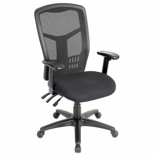 Interion Mesh Back Office Chair with High Back & by Global Industrial – 20"W x 18.5"D x 23.5"H, Black, Model A90342TMI+38L1