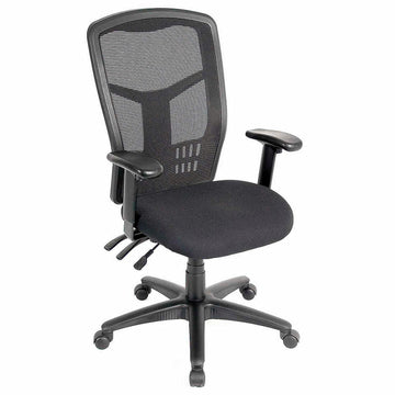 Interion Mesh Back Office Chair with High Back & by Global Industrial – 20"W x 18.5"D x 23.5"H, Black, Model A90342TMI+38L1
